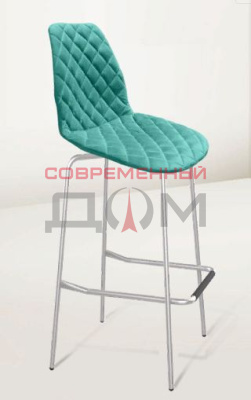 Стул барный Sheffilton SHT-ST29-C12/S29 микровелюр/металл CT-254 голубая лагуна/хром лак
